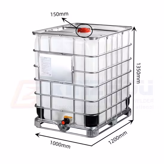 1000L 304 316L ステンレス鋼 IBC タンク化学液体食品貯蔵
