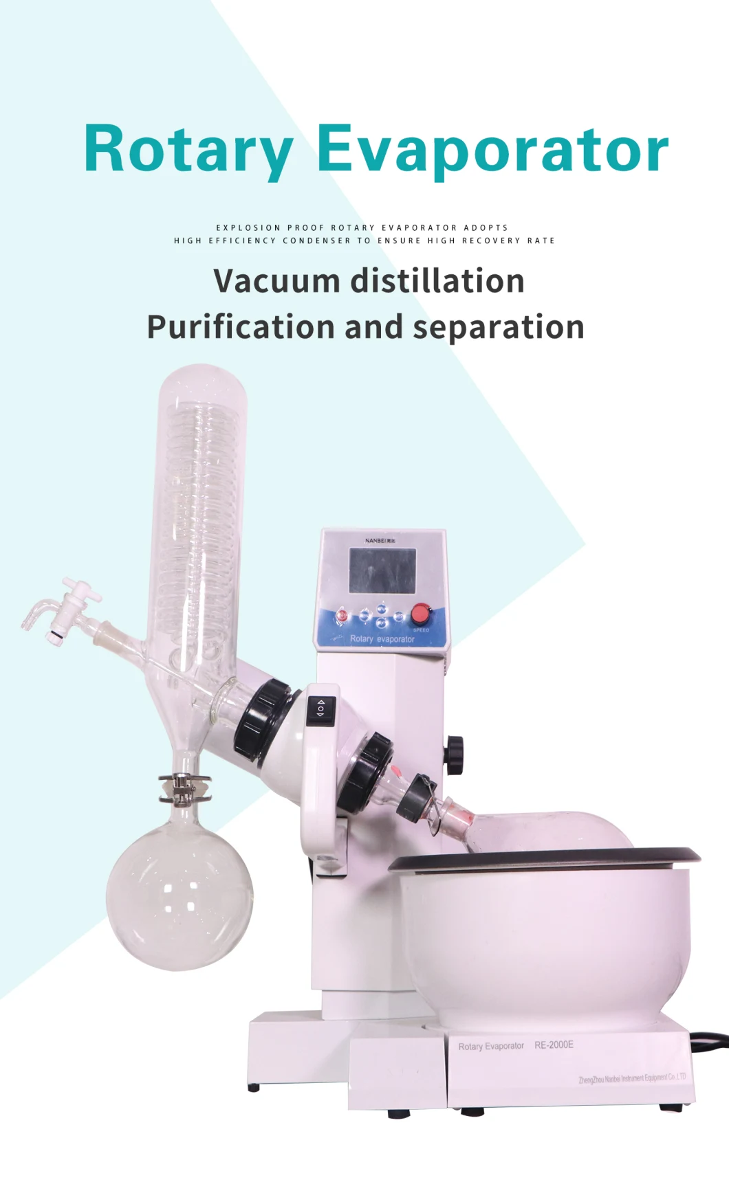 Auto Lifting Digital Thin Film Rotary Vaporizer Vacuum Ex-Proof Rotary Evaporator Rotavp