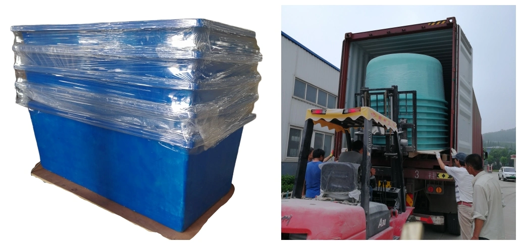 FRP GRP Fiberglass Polyester Resin Plastic Chemical Aquariums Wholesales Oil Water Storage Fish Farming Tanks