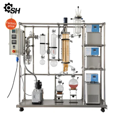 SH Biotech 2-6L/H 真空ガラスワイプフィルム分子蒸留装置実験室蒸留装置販売